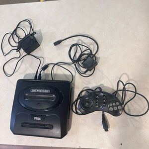 Untested Sega Genesis Video Game Console with Controller and Cords